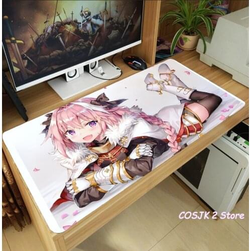Anime Fate/Apocrypha Astolfo Mordred Joan of Arc Mouse Pad Thicken Laptop Gaming Mice Mat Table Keyboard Mat Anti-Slip Playmat
