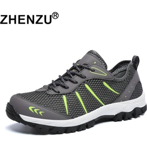 2021 Mesh Men Summer Outdoor Water Sneakers Men Trainers Non-slip Climbing Hiking Shoes Breathable Mens Treking Shoes