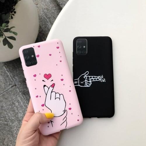 Matte Cute silicone soft Candy Patterned Case for Samsung Galaxy A51 Case on Funda Samsung A51 A 51 A71 Back Phone Cover Cases