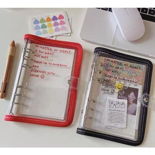 MINKYS Kawaii A6/A5 Binder Notebook Photo Postcards Collect Book Diary Agenda Planner Bullet School Stationery
