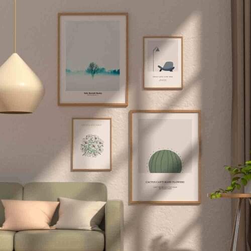 Fashion painting English slogan painting landscape canvas painting office living room study decoration mural Decor Posters