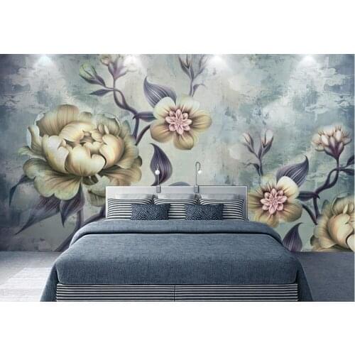 Custom 3D Mural Wallpaper Flowers Art Background Photo Wallpaper Living Room Bedroom Home Decor Papel De Pared