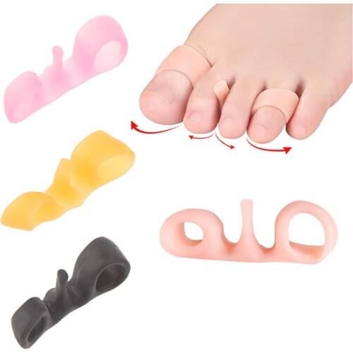 NEW 2pcs Silicone Finger Toe Protector Toe Separators Stretchers Straightener Bunion Protector Pain Relief Foot Care