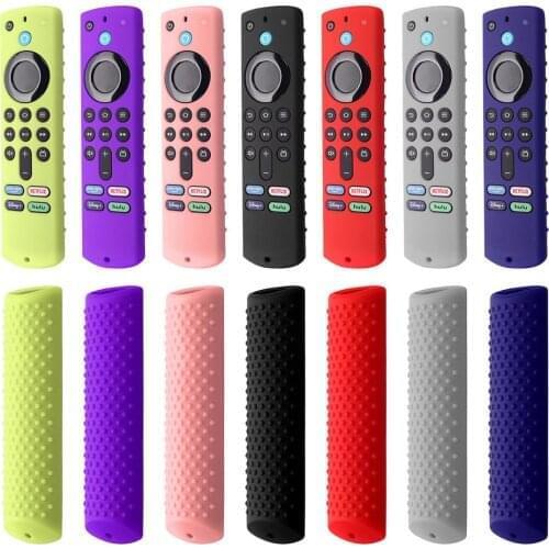 Shockproof Protective Case Cover Silicone Anti-Slip Replacement Anti-lost Sleeve For Amazon Fire TV Stick 3rd Gen Remote Control