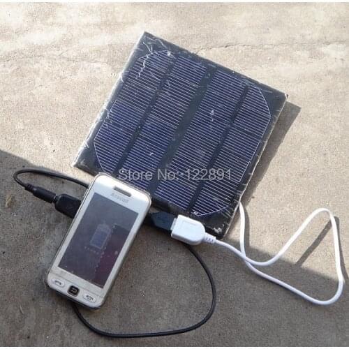 3W 6V Solar Charger Monocrystalline Solar Cell Solar Panel USB Solar Mobile Charger For Mobile Power Bank Charger Free Shipping