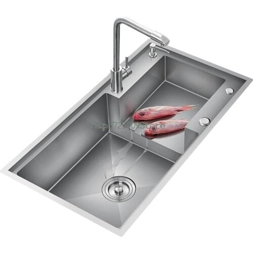 Stepped Sink Kitchen Sink Thickened 304 Stainless Steel Sink Multifunctional High And Low Sink Package