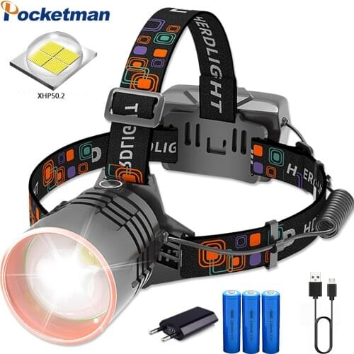 Super Bright 8000LM USB Rechargeable Led Headlamp Head lamp Headlight Hunting Cycling Lanterna Waterproof Use 3x18650