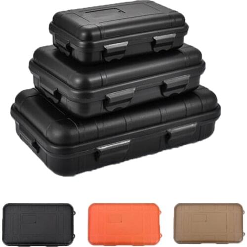 3 Size Tactical Practical EDC Outdoor Anti-pressure Shockproof Waterproof Airtight Survival Storage Box Case Container Carry Box