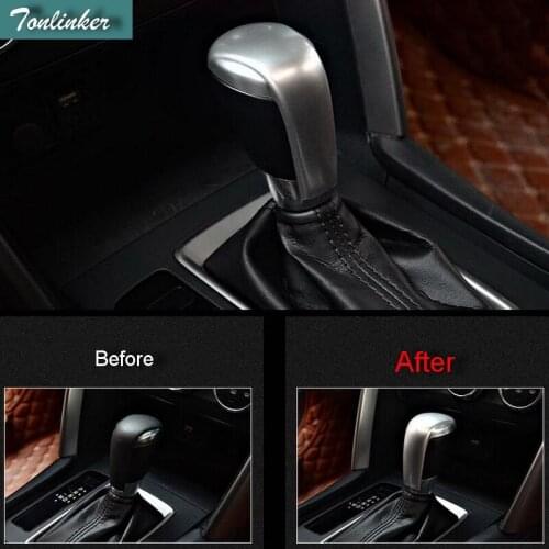 Tonlinker Cover Case Stickers for Mazda 6 Atenza Axela CX5 2014-16 Car Styling 1 PCS ABS matte interior gears cover sticker
