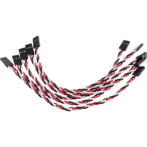 5 Pieces 22# Servo Motor Steering Gear Extended Cables Wires Metal 3 Colors