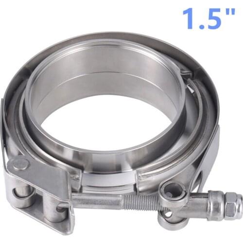 V band Clamp 1.5‘’ Stainless Steel Car V-band Male Female Exhaust Flange Vband Clamps Car V-band Clamps Free Shipping