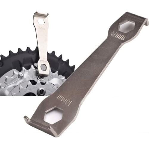 Bike Crankset Bolt Fixed Wrench Bicycle Repair Tool Hole Crankset Narrow Wide Single Speed Chainring