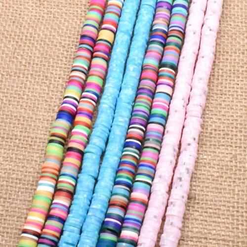 Hight Quality 8mm Flat Round Polymer Clay Beads Loose Spacers Mix Colour Chip Disk Beads For DIY Jewelry Making Bracelet 15inch