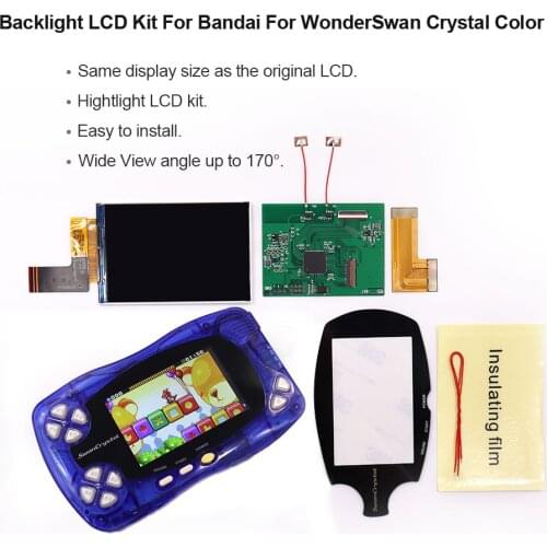 WSCC Hightlight IPS LCD Screen Kit Backlight For Bandai WonderSwan Crystal Color For Wonder Swan Crystal