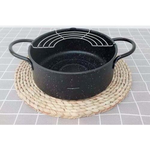 Japanese fryer rack non-stick pot Maifanitum color double ear soup pot soup cooker gas cooker general thicken