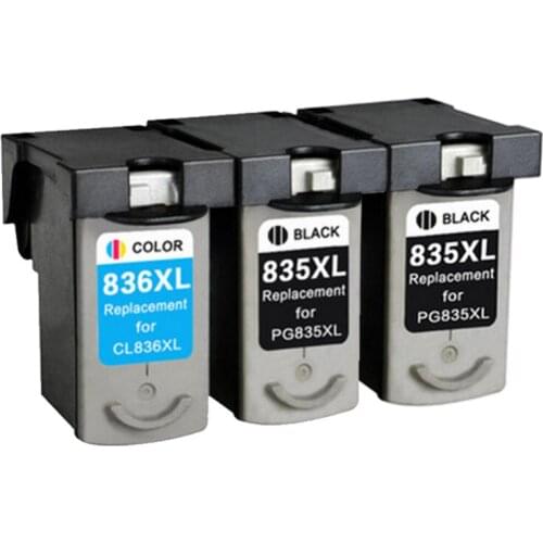 YLC 3pc PG835 CL836 Compatible Cartridge For Canon PIXMA IP1188 MC2150 MC3150 MC3250 MC4250 MC4150 MX435 MX515 printer