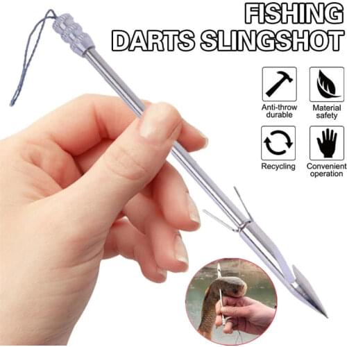 1/4Pcs Silver Stainless Steel Hunting Slingshot Shooting Fish Fishing Hunting Arrowhead Dart Durable Fishing Accessory Arrowhead