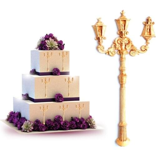 1 Piece Sugarcraft vintage European Style Lamp Silicone Mold Fondant Mold Cake Decorating Tools Chocolate Gumpaste Mould