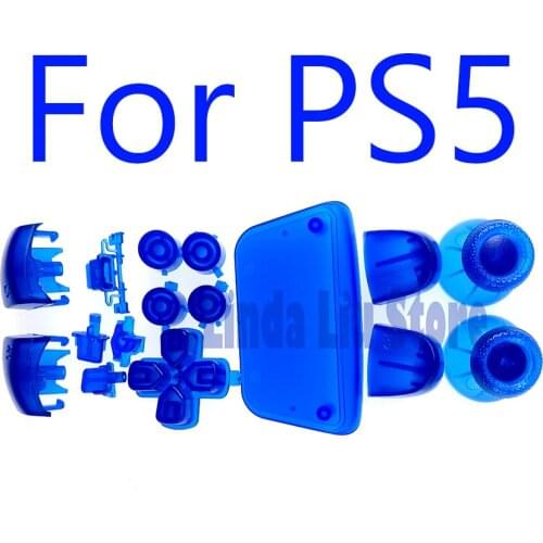 10sets D-pad R1 L1 R2 L2 Direction Key ABXY Buttons Handle Joysticks Cover Caps For PlayStation 5 PS5 Controller Full Set Button