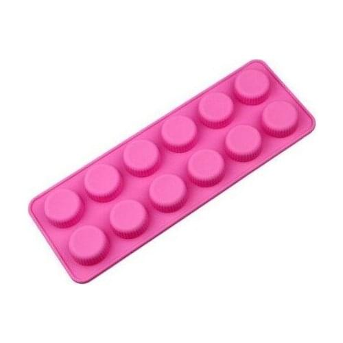 12 Cavities Round Shape Silicone Cake Baking Mold Cake Pan Muffin Cups Handmade Soap Moulds Biscuit Chocolate Ice Cube Tray Mold