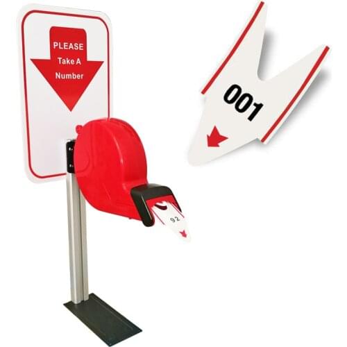 3-digits Turn O Matic Take a Number Roll Paper Wireless Queue Management System Now Serving Manual Ticket Dispenser
