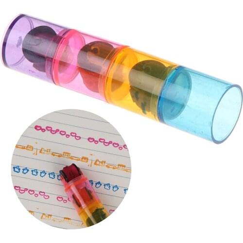 3/Pcs DIY Colorful Image Learning Stamps Seals Educational Preschool Toys for Children Student Drawing Tools Creativity Gifts