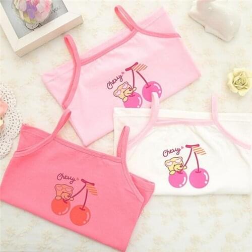 3pcs/Lot Summer Baby Undershirt Singlet Girls Shirts For Children Cartoon Cotton T-shirt Tops Camisoles Underwear Kids Tanks S52