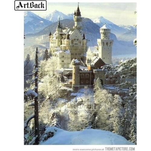 "Castle Snow" 5D Diamond Painting Suite Square Drill Full Diamond Embroidery 3d Rhinestone Mosaic New Year Gift 3D Painting