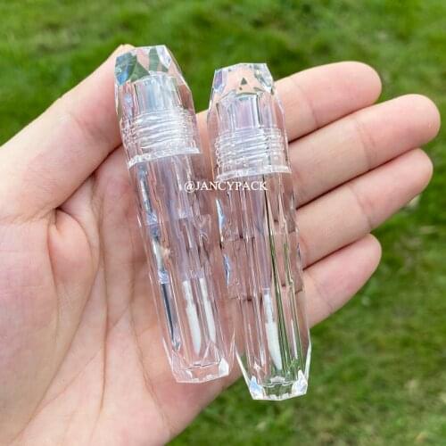 New clear transparent Plastic Empty Lip Gloss Tube Cosmetic Wand Lipgloss Packaging Container DIY Lipstick Tube with clear wand