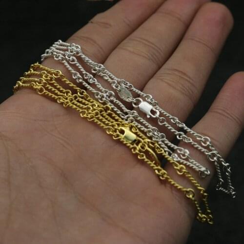 Fashion Color Chain Clavicle Chain Women Trend Of Sterling Silver Jacquard Necklace Personalized Simple Jewelry