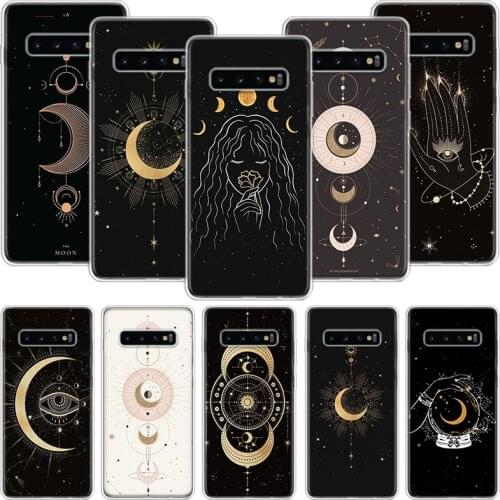 Moon Mystery Totem Witche Phone Case For Samsung Galaxy S10 S20 S21 S9 S8 S7 Note 10 20 9 8 FE J4 J6 Ultra Plus Lite Pro + Edge