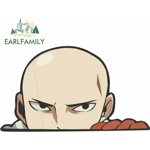 EARLFAMILY 13cm x 7.5cm For One Punch Man Peeking Peek Personality Creative Car Stickers Waterproof Decal 3D Funny Decoration