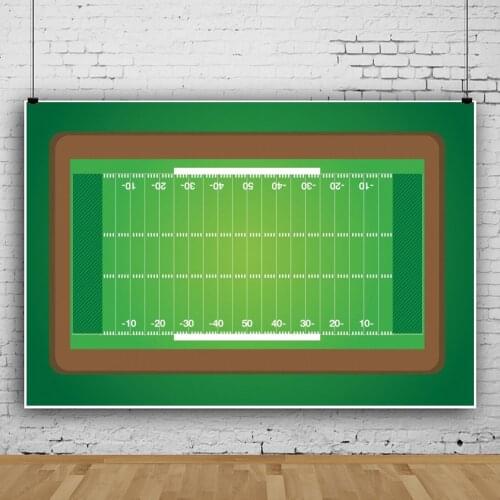Animated Cartoon Football Field Portrait Photography Background Boys Birthday Party Decors Photo Video Backdrop Photocall