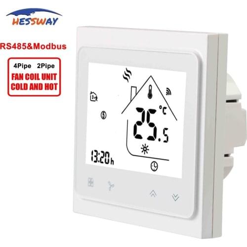 HESSWAY 2pipe 4pipe 3 speed rs485 rtu&Modbus THERMOSTAT Fan coil units for cool heating