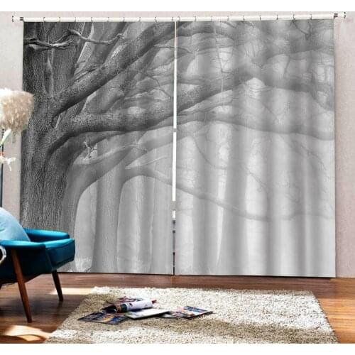 Classic Home Decor 3D Curtains Tree Curtain Digital Print Curtain For Living room Decoration 3D Blackout Drapes