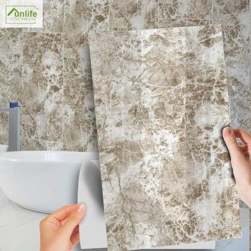 Funlife[R] NOUVELLE MAISON SERIES[TM] 30x60cm Light Autumn Scenery Marble Waterproof Tile Sticker For Kitchen Bathroom Decor