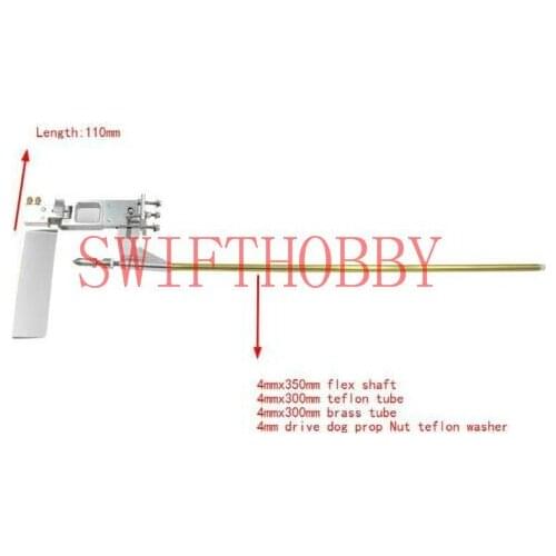 New 110mm Dual Water Pick Up Rudder Strut 4mm Shaft Set for Electric RC Boat