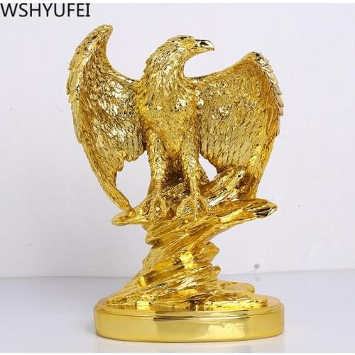 New Style Gold Eagle Resin Trophy Cup Home Decor Decoration Accessories Opened Ornaments Entrance Room Crafts Birthday Present