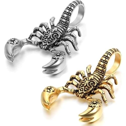 Punk Necklaces & Pendants Scorpion Necklace Charms Fashion Jewelry Accessories Chocker Chain On The Neck Pendant Bohemian