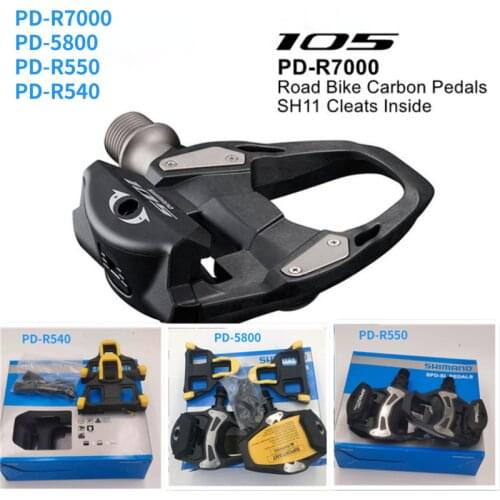 105 PD R7000/PD5800/R540/R550 Road Bike Pedals Carbon Self-Locking Pedals SPD Pedals With SM-SH11 Cleats