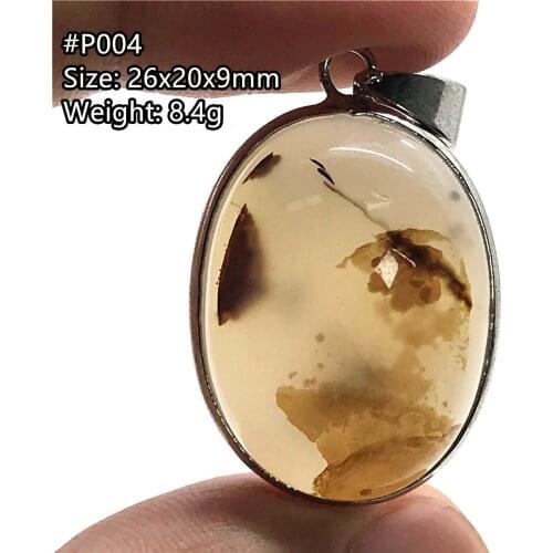 Natural Chalcedony Pendant Jewelry For Women Man Healing Love Luck Gift 26x20x9mm Beads Oval Stone Crystal Silver Gemstone AAAAA