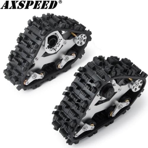 AXSPEED RC Track Wheels Snow Tires Sandmobile Conversion for 1/10 RC Rock Crawler Traxxas TRX4 Axial SCX10 Upgrade Parts