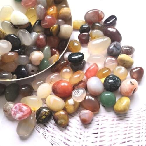 100g 15-25mm Colorful Agate Gravel Natural And Mineral Stones Chakra Runes Witchcraft Supplies Decorations For Home Gifts