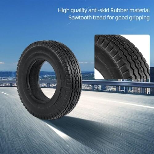 2pcs Trailer Car Rubber Tires for 1:14 Tamiya Tractor Truck RC Climbing Trailer Parts