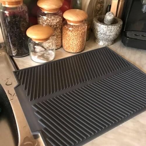 Silicone Square Dish Drying Mats Heat Resistant Tableware Durable Cushion Pads Dinnerware Table Tray Placemat Kitchen Accessory