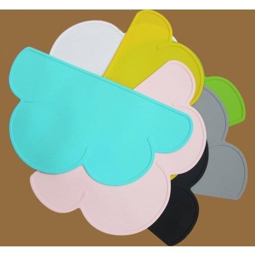 Cloud Shaped Silicone Kids Plate MAT Table Mat Kitchen Pads Waterproof Insulated Placemat Bar Mat Table Decoration childrens