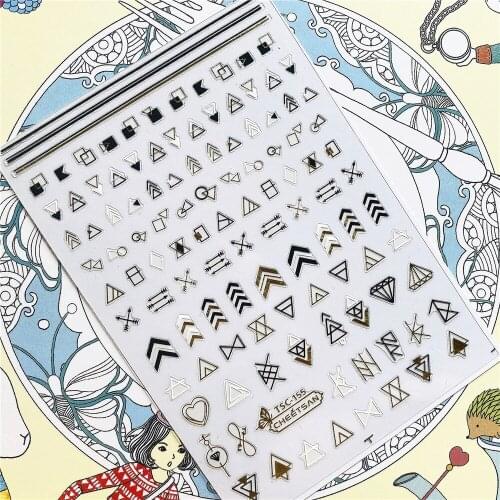 TSC-155 TSC-152 Special symbols various shapes 3D Back glue Nail Art Stickers Decals Sliders Nail ornament decoration
