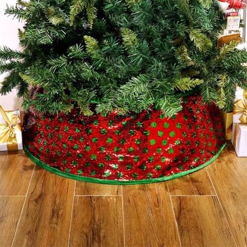 Christmas tree decor Xmas Tree Skirt Soft Snow Base Floor Mat Holiday Skirts Christmas Decoration for Home Party Supplies 1pc