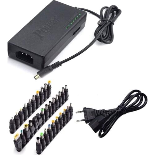 Universal DC 12V 15V 16V 18V 19V 20V 24V 4.5A 4A Adjustable Power Supply Adapter 34 Detachable Plugs for Laptop EU Plug