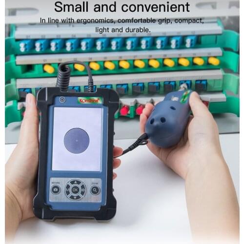 Fiber-Optic-Connector Video-Inspection Komshine KIP-600V 400-Magnification Probe-And-Display